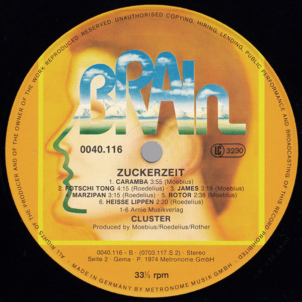 Cluster : Zuckerzeit (LP, Album, RE)