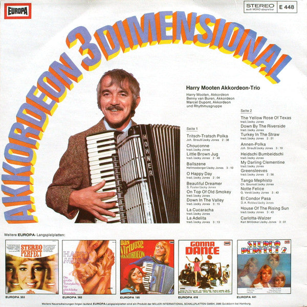 Harry Mooten Akkordeon-Trio : Akkordeon 3 Dimensional (LP, Album)