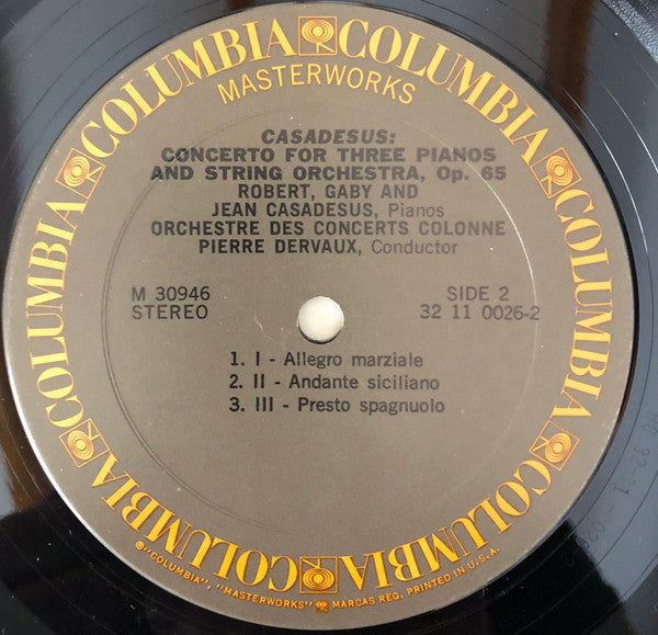 Robert Casadesus : Concerto For Piano / Concerto For Three Pianos (LP, Album)