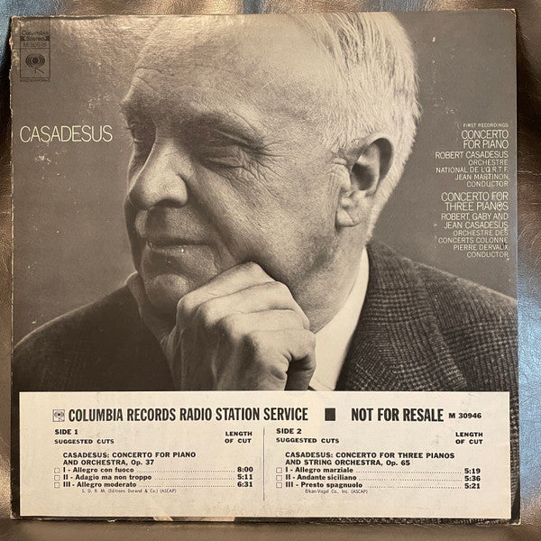 Robert Casadesus : Concerto For Piano / Concerto For Three Pianos (LP, Album)