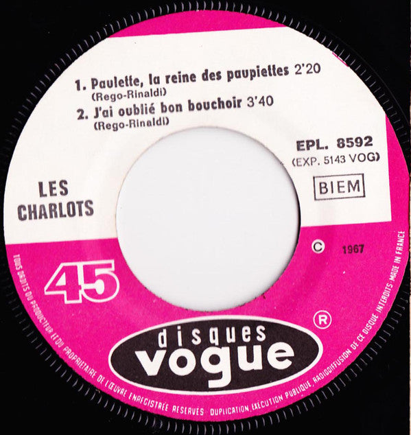Les Charlots : Paulette, La Reine Des Paupiettes (7", EP)