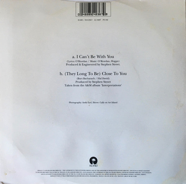The Cranberries : I Can't Be With You (7", Single, Sil)