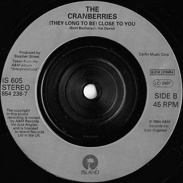 The Cranberries : I Can't Be With You (7", Single, Sil)