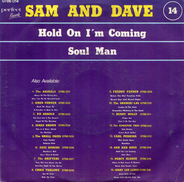 Sam And Dave* : Hold On I'm Comin' / Soul Man (7", RE)