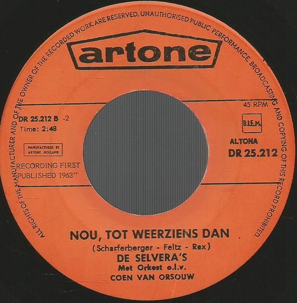 De Selvera's : Ik Zie De Maan (Over De Bergen) (7", Single, Ora)