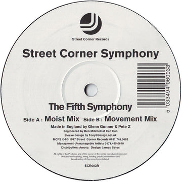 Street Corner Symphony : The Fifth Symphony (Harveys Remixes) (12")