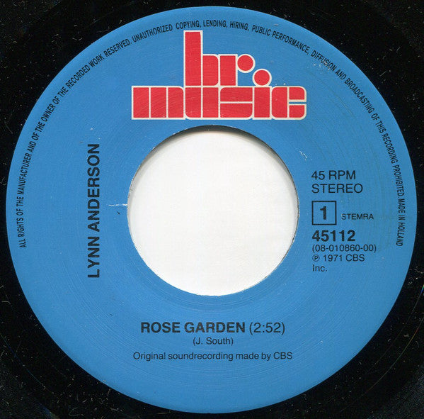 Lynn Anderson : Rose Garden / You're My Man (7", Single, RE)
