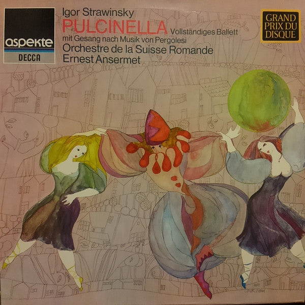 Igor Stravinsky / L'Orchestre De La Suisse Romande, Ernest Ansermet : Pulcinella (LP, Album, RE)