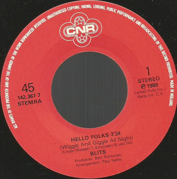 Blits (2) : Hello Folks (7", Single)