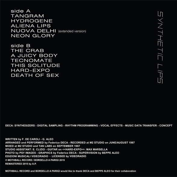 Federico Deca* : Synthetic Lips (LP, Ltd, RE)