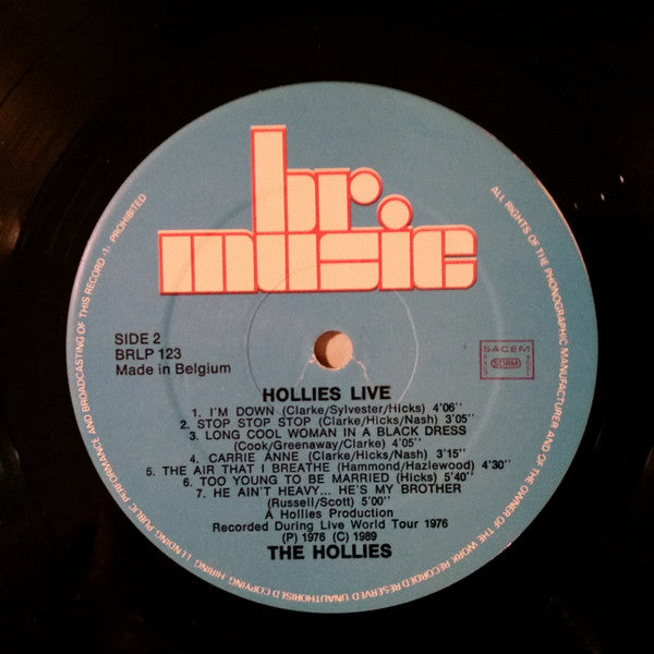 The Hollies : Hollies Live (LP, Album)