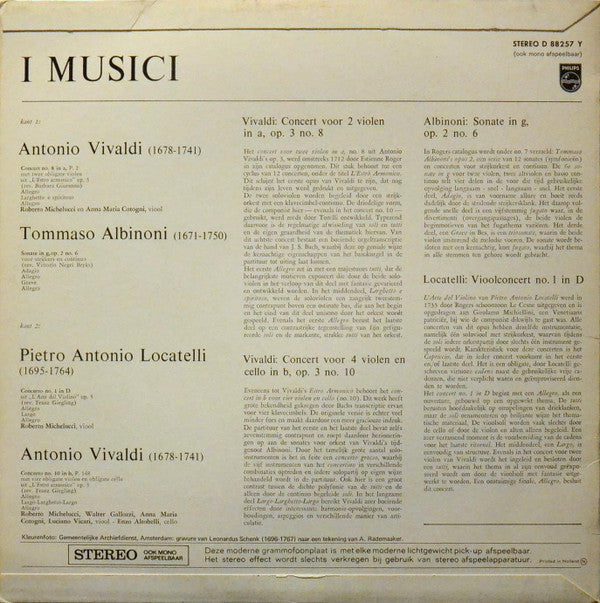 I Musici - Antonio Vivaldi, Tomaso Albinoni, Pietro Antonio Locatelli : I Musici In Amsterdam (LP)