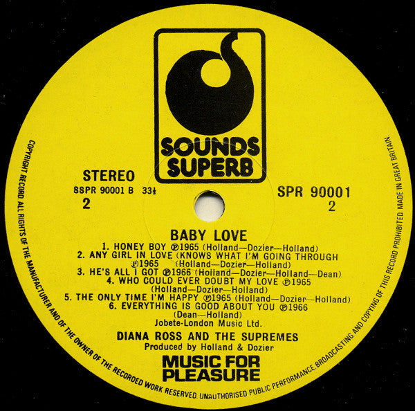 Diana Ross And The Supremes* : Baby Love (LP, Comp, EMI)