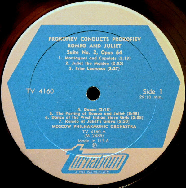 Sergei Prokofiev : Prokofiev Conducts Prokofiev; Romeo & Juliet / Piano Concerto No. 5 (LP, Mono)