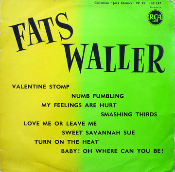 Fats Waller : Fats Waller (10", Comp, Mono, RE)