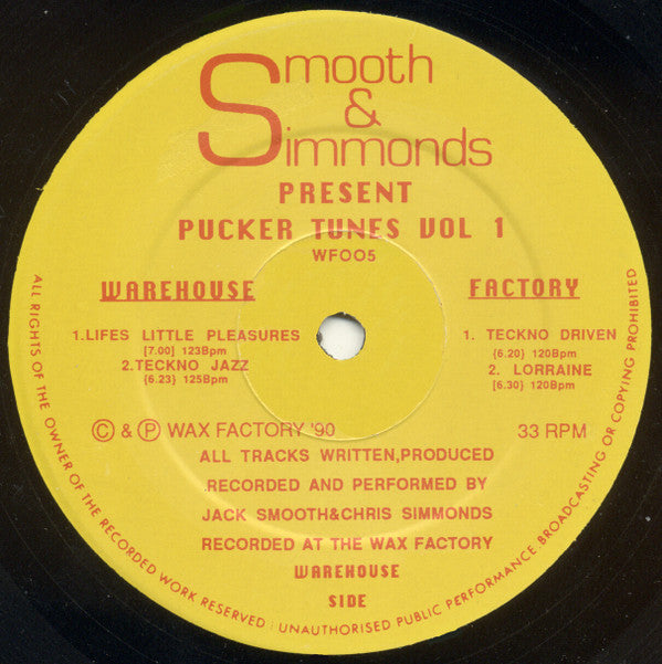 Smooth & Simmonds : Pucker Tunes Vol 1 (12")