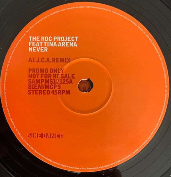 The Roc Project Featuring Tina Arena : Never (12", Promo)