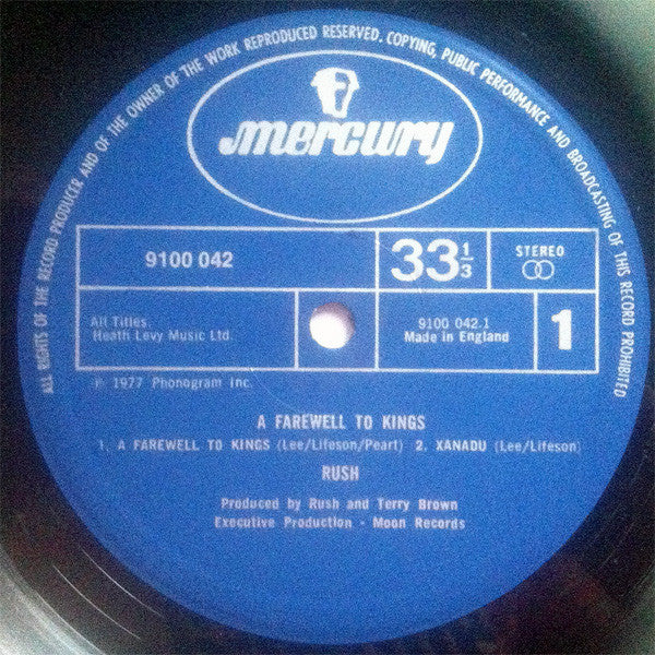 Rush : A Farewell To Kings (LP, Album, Gat)
