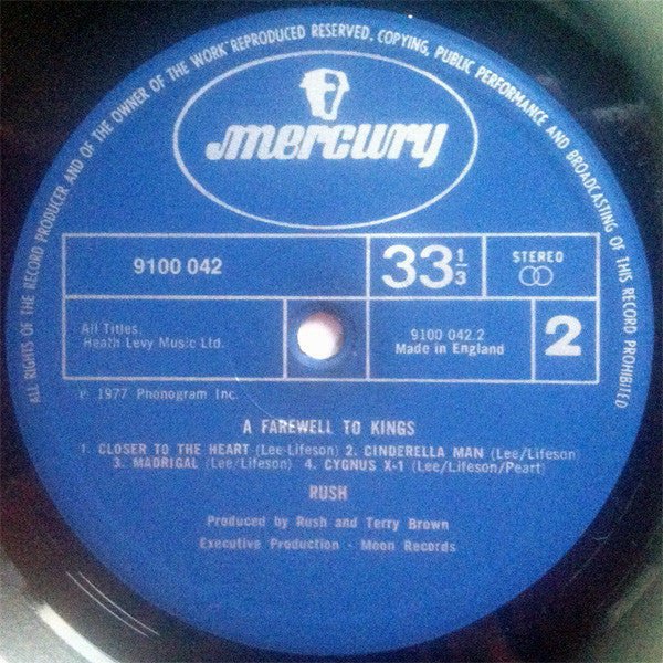 Rush : A Farewell To Kings (LP, Album, Gat)