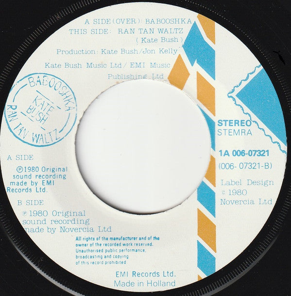 Kate Bush : Babooshka (7", Single)