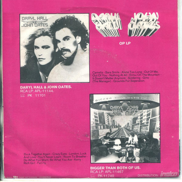 Daryl Hall & John Oates : Back Together Again (7", Single)