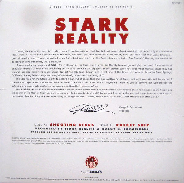 Stark Reality : Shooting Stars (7", Single, RE)