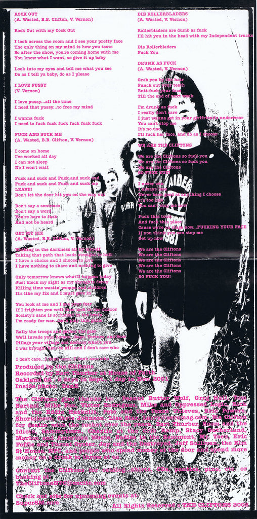 The Cliftons : Rock Out With My Cock Out (7", Single, Whi)