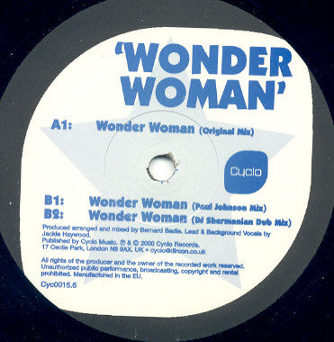 Bernard Badie Feat. Jackie Haywood : Wonder Woman (12")