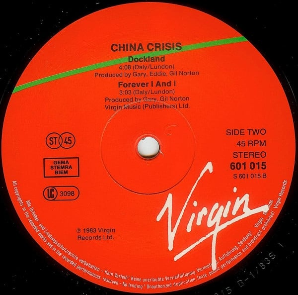 China Crisis : Working With Fire And Steel (12")