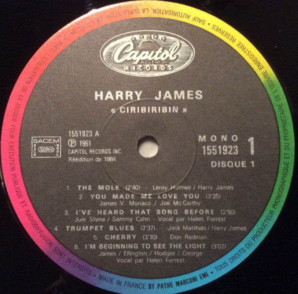 Harry James (2) : Ciribiribin (3xLP, Album, Comp, Mono, RE, Box)