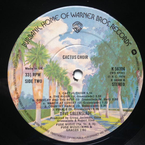 Dave Greenslade : Cactus Choir (LP, Album, Bur)