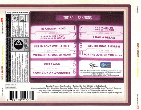 Joss Stone : The Soul Sessions (CD, Album, Copy Prot.)