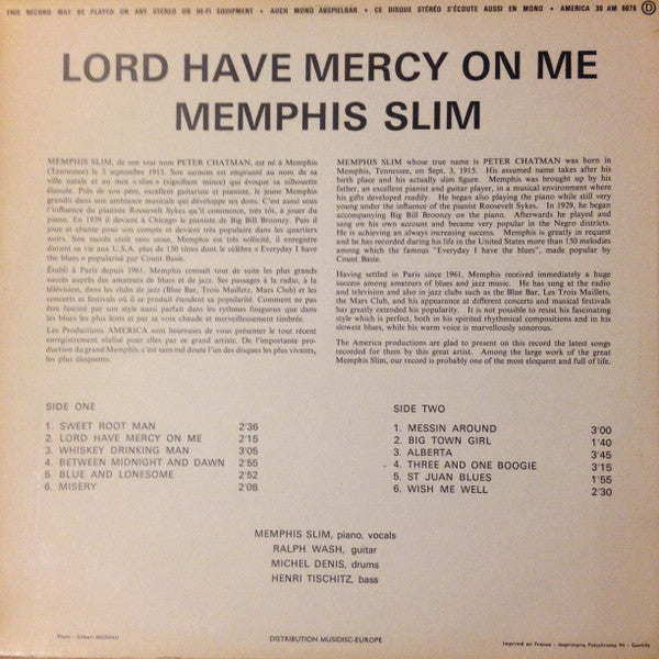 Memphis Slim : Lord Have Mercy On Me (LP, Album)