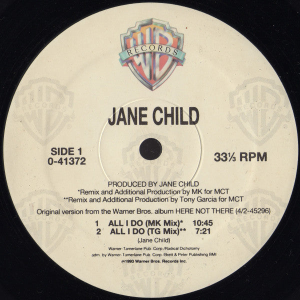 Jane Child : All I Do (12", Maxi)