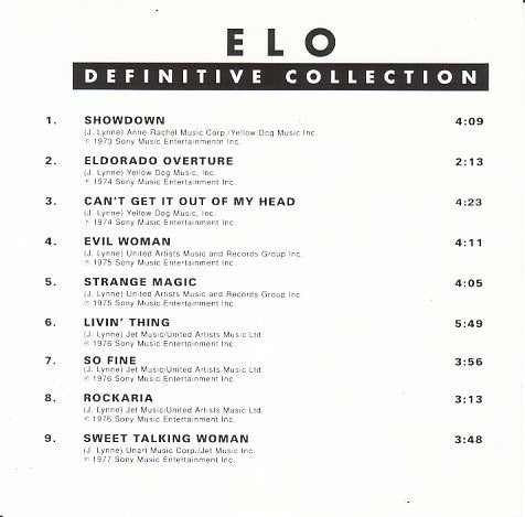 Electric Light Orchestra : Definitive Collection (CD, Comp)