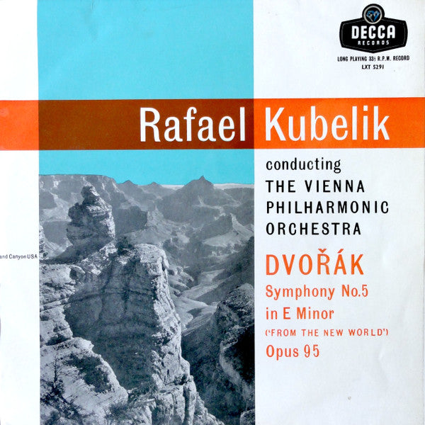 Antonín Dvořák - Rafael Kubelik Conducting Wiener Philharmoniker : Symphony No.5 In E Minor ('From The New World') Opus 95 (LP, Mono)