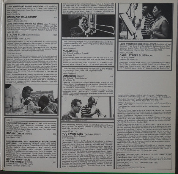 Louis Armstrong : Rare Performances Of The 50's And 60's (2xLP, Comp, Mono)