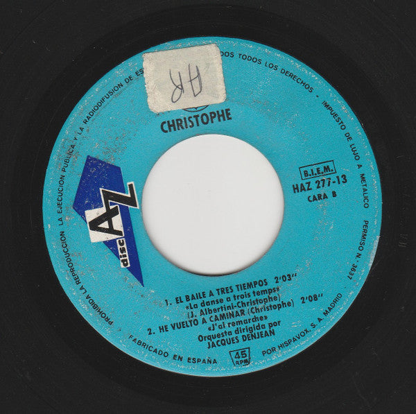 Christophe : Canto Para Un Amigo  (7", EP)