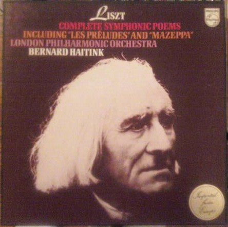 Franz Liszt - London Philharmonic Orchestra, Bernard Haitink : Complete Symphonic Poems (Including "Les Préludes" And "Mazeppa") (5xLP + Box)