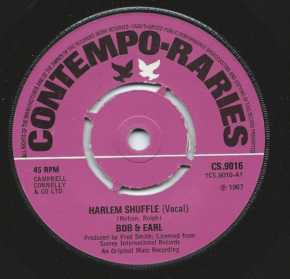 Bob & Earl : Harlem Shuffle (7", RE, Pus)