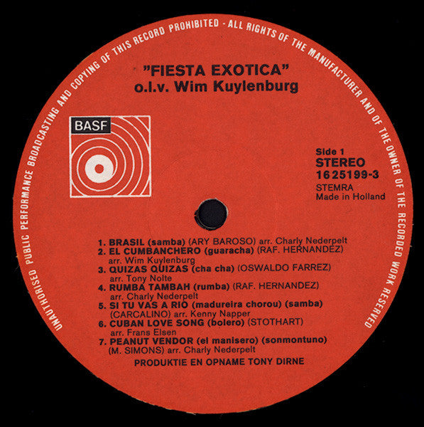 Orkest Wim Kuylenburg : Fiesta Exotica (LP)