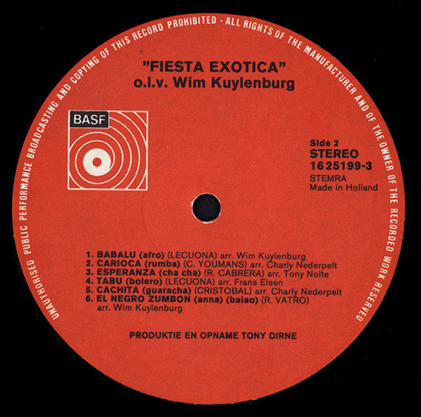 Orkest Wim Kuylenburg : Fiesta Exotica (LP)