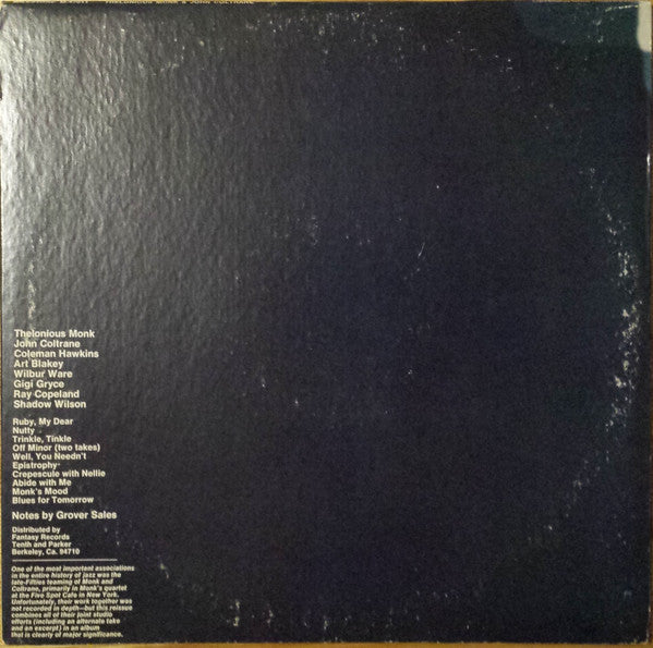 Thelonious Monk & John Coltrane : Monk / Trane (2xLP, Comp)