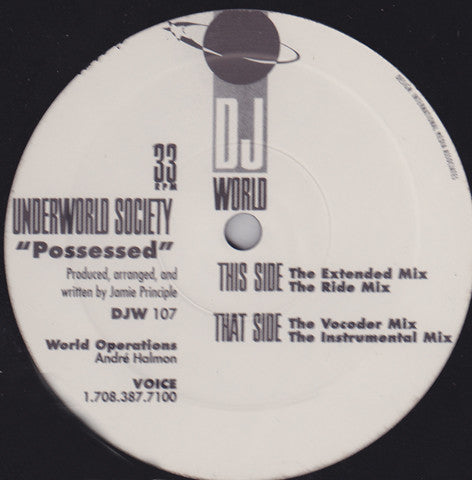 Underworld Society : Possessed (12")