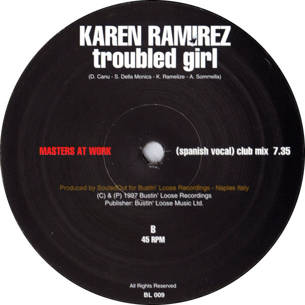 Karen Ramirez : Troubled Girl (5x12", Single, S/Edition)