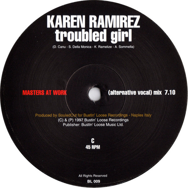 Karen Ramirez : Troubled Girl (5x12", Single, S/Edition)