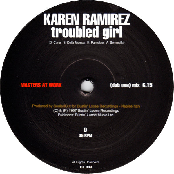 Karen Ramirez : Troubled Girl (5x12", Single, S/Edition)
