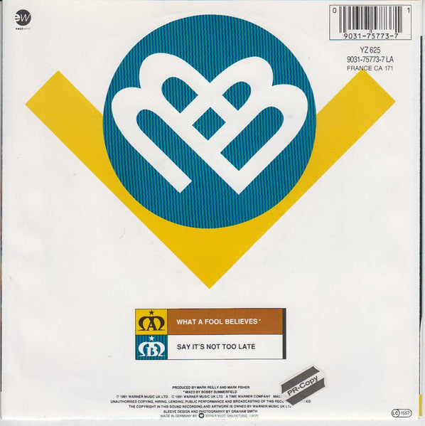 Matt Bianco : What A Fool Believes (7")