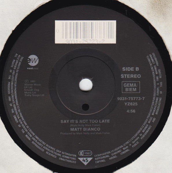 Matt Bianco : What A Fool Believes (7")