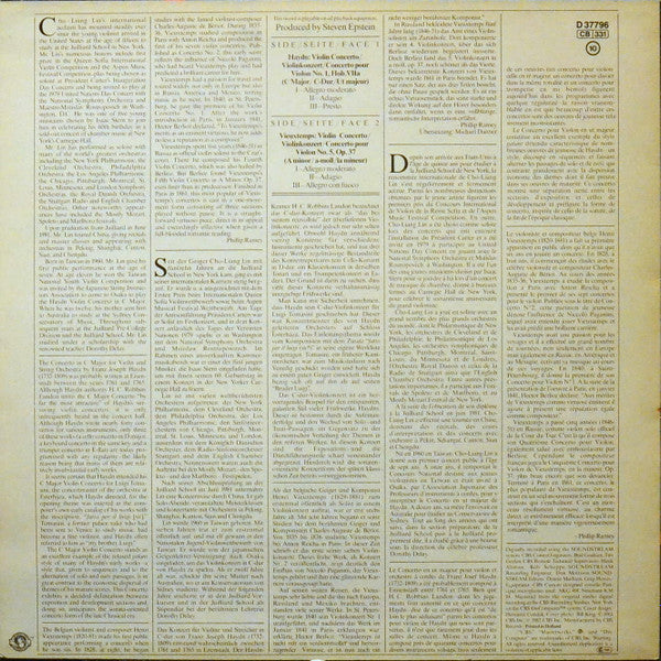 Joseph Haydn / Henri Vieuxtemps  -  Cho-Liang Lin, Minnesota Orchestra, Sir Neville Marriner : Haydn: Violin Concerto No. 1 / Vieuxtemps: Violin Concerto No. 5 (LP)